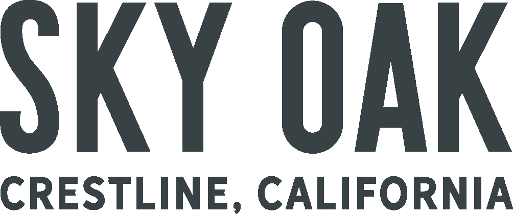 Sky Oak, Crestline, California block wordmark